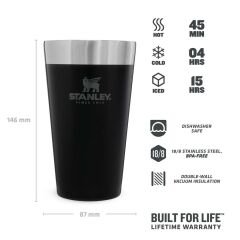 Stanley Adventure Vakumlu Soğuk İçecek Bardağı 0.47 Lt - Siyah
