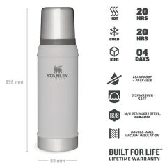 Stanley Klasik Vakumlu Paslanmaz Çelik Termos 0.75 LT - Beyaz
