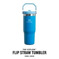 Stanley The IceFlow Flip Straw Pipetli Termos Bardak 0,89 LT - Açık Mavi