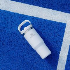 Stanley The IceFlow Flip Straw Pipetli Termos Bardak 0,89 LT - Beyaz