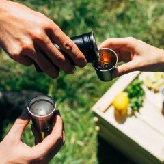 Stanley Adventure Çelik Shot Bardak ve Matara Seti - Yeşil